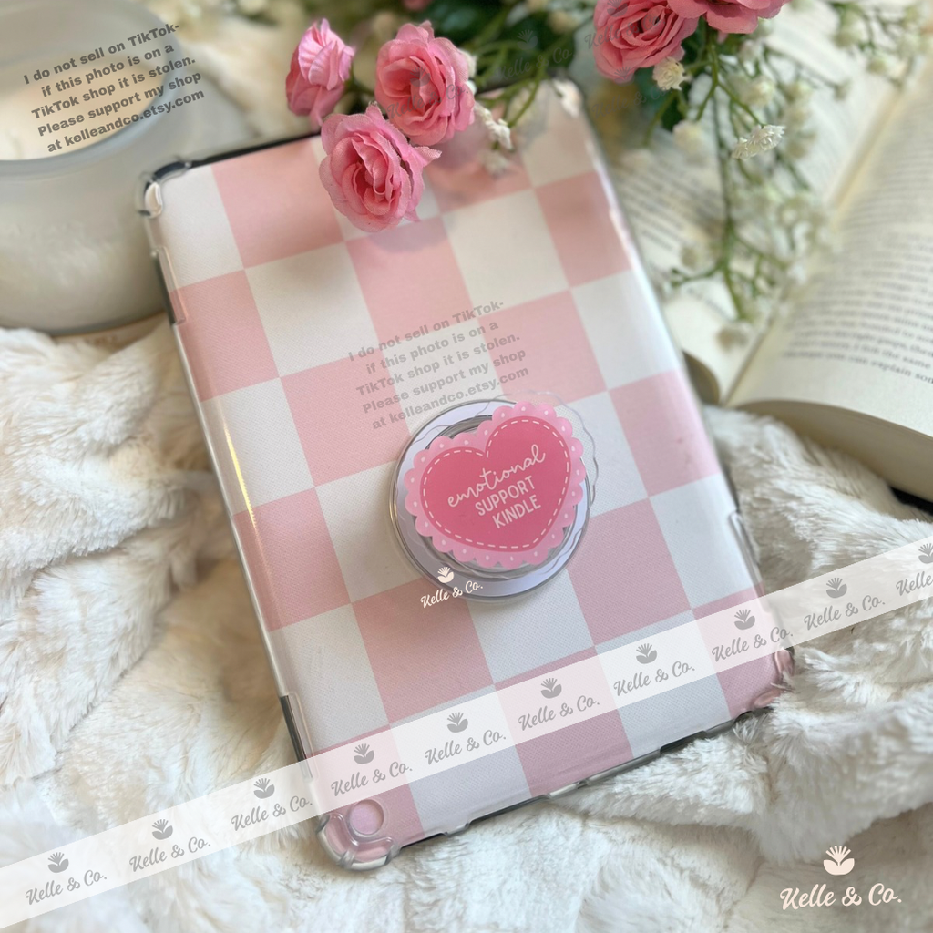 Emotional support kindle grip | coquette kindle grip | kobo : Regular Grip