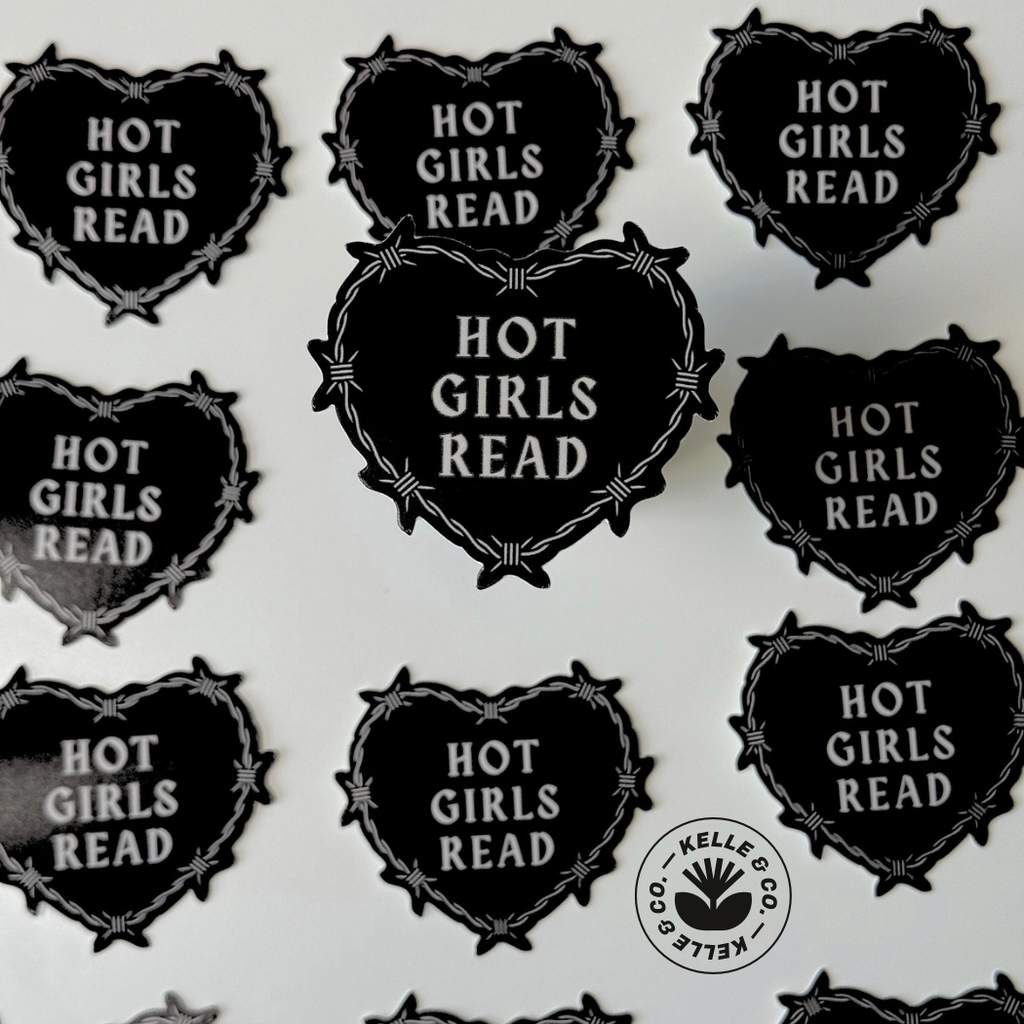 Hot Girls Read Sticker | Book sticker | kindle stickers 