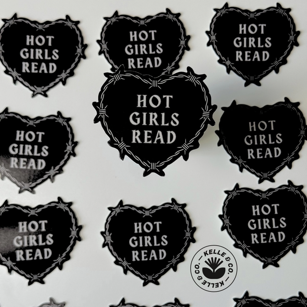 Hot Girls Read Sticker | Book sticker | kindle stickers 