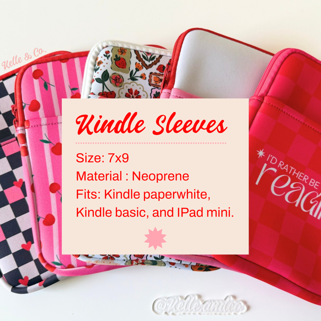 Cherry Kindle sleeve | Book & Kindle Sleeve Pouch for reader