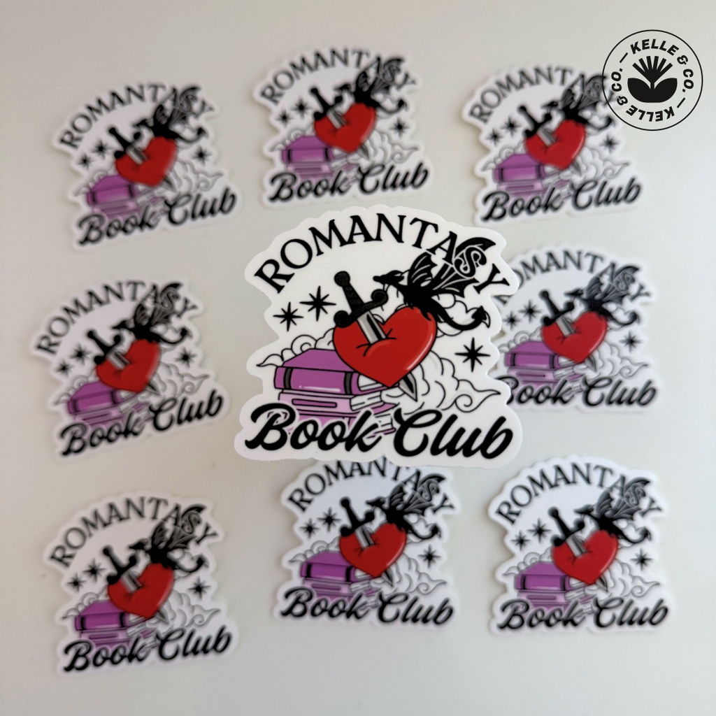 Romantasy book club sticker | kindle sticker for readers 