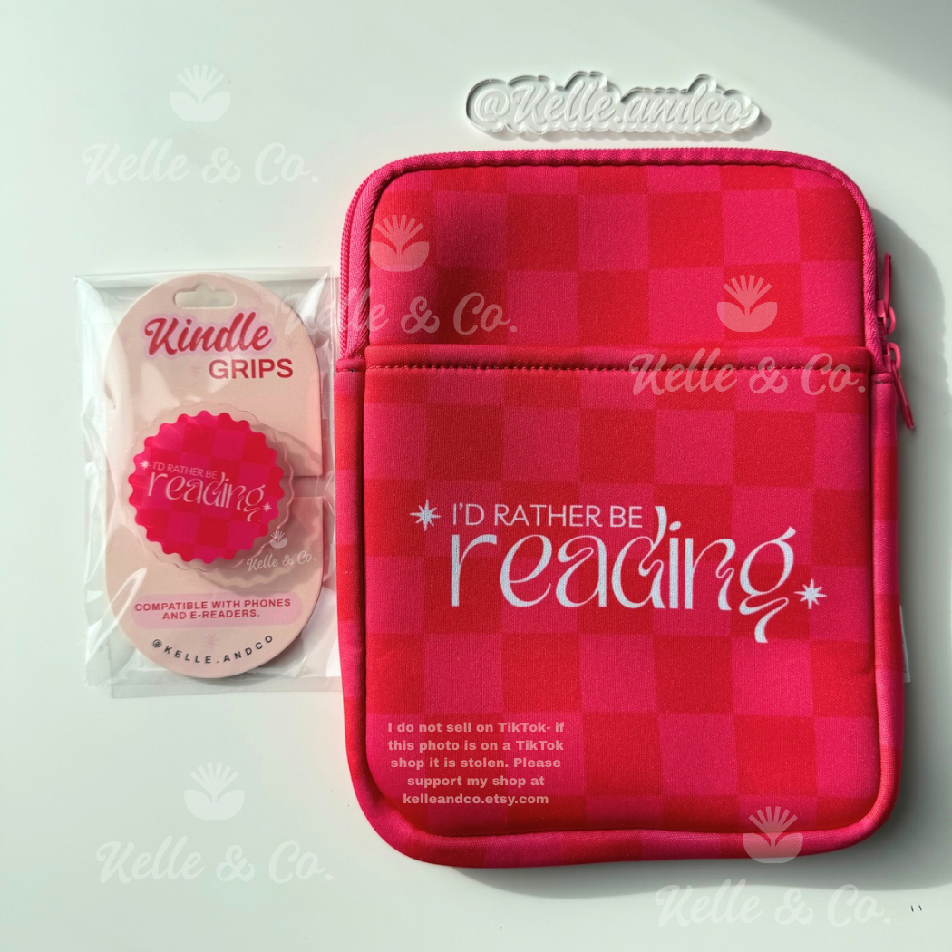 Rather be reading kindle grip | kindle case | bookish gift: Regular Grip