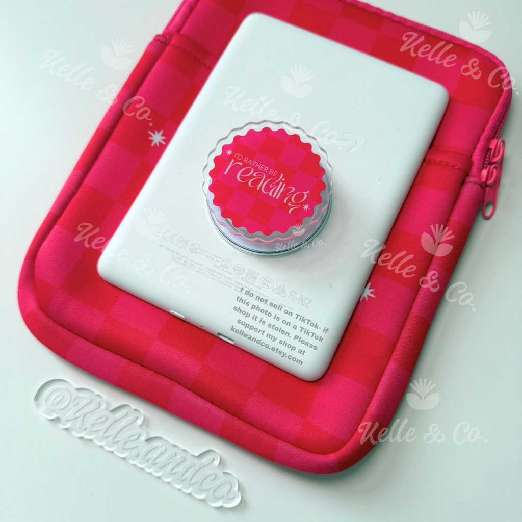 Rather be reading kindle grip | kindle case | bookish gift: Regular Grip